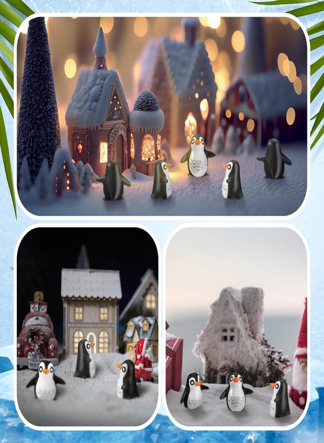 JellyArch 120 Pcs Miniature Penguin Figurines Resin Penguin Figures Bulk 0.87'' Cake Topper Mini Animal for Fairy Garden Micro Landscape Winter Christmas Scene Decor Party Supplies - Image 2